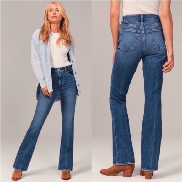 Abercrombie and Fitch The 70's Vintage Flare Ultra High Rise size 27/4 - Picture 1 of 5